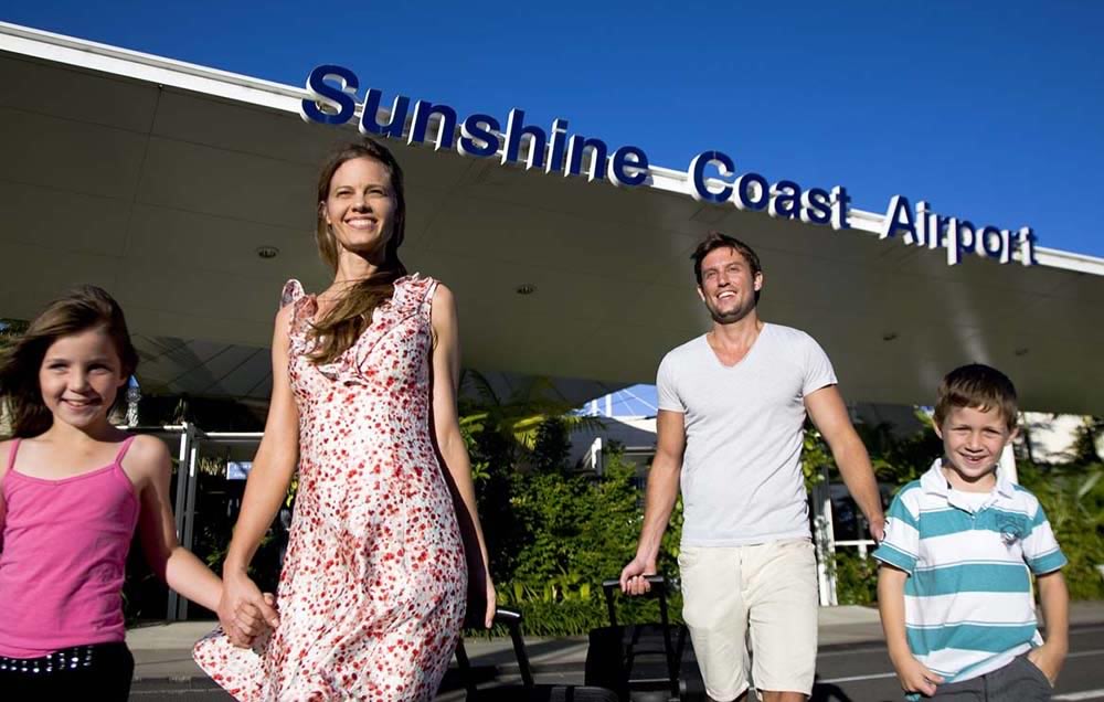 sunshine coast airport car hire customers on holiday